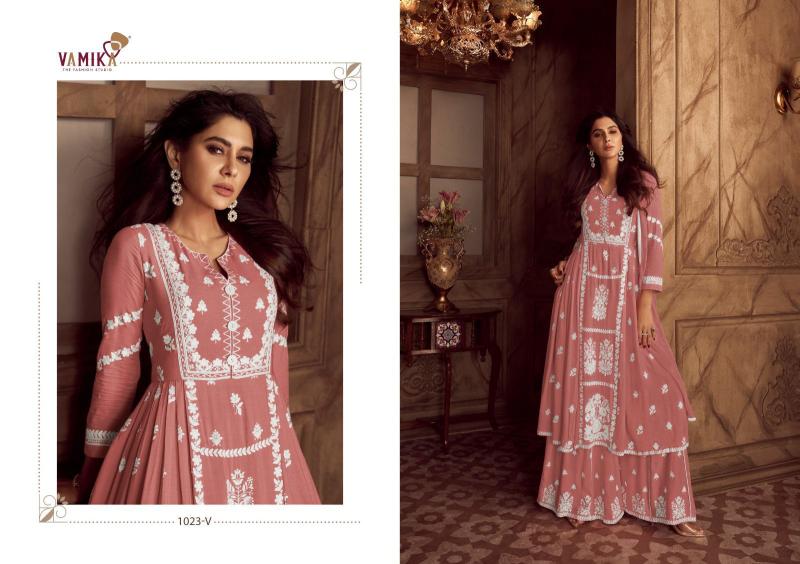 VamikaTM lakhnavi vol 4 light color stitched kurtis wholesale